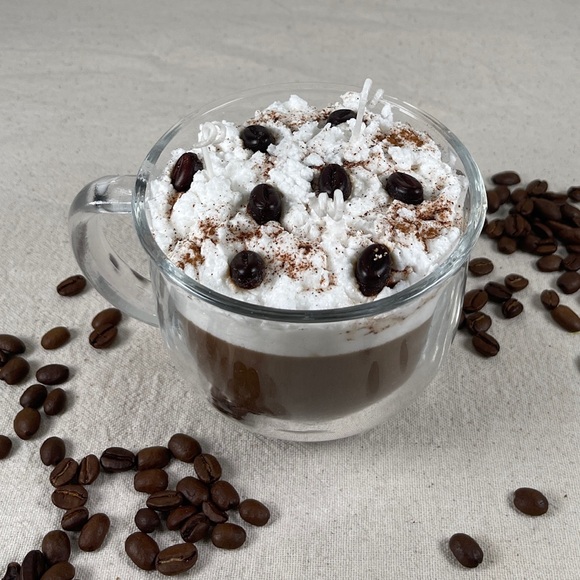 Mocha Latte Coffee Candle 16 Oz - Picture 6 of 7